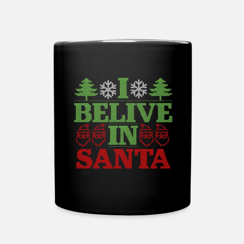 Je vis au Père Noël - Mug uni - noir