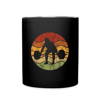 Musculation Bodybuilder GYM Fitnessstudio Retro - Mug uni - noir - Devant