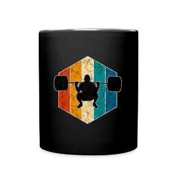 Musculation Bodybuilder GYM Fitnessstudio Retro - Mug uni - noir - Devant