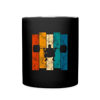 Musculation Bodybuilder GYM Fitnessstudio Retro - Mug uni - noir - Devant