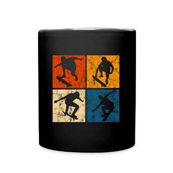 Skateboard Skateboarder Skater Skate Skateing - Full Colour Mug - black - Front