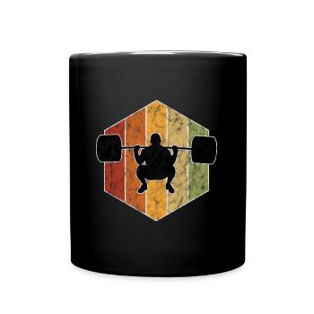 Musculation Bodybuilder GYM Fitnessstudio Retro - Mug uni - noir - Devant