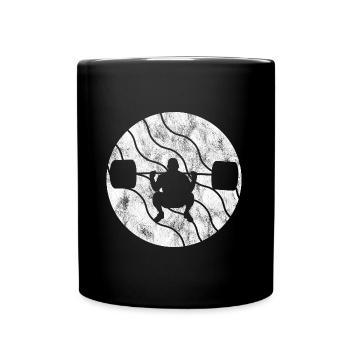 Bodybuilding Bodybuilder GYM Fitnessstudio Retro - Tasse einfarbig - Schwarz - Vorne