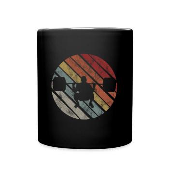 Bodybuilding Bodybuilder GYM Fitnessstudio Retro - Full Colour Mug - black - Front