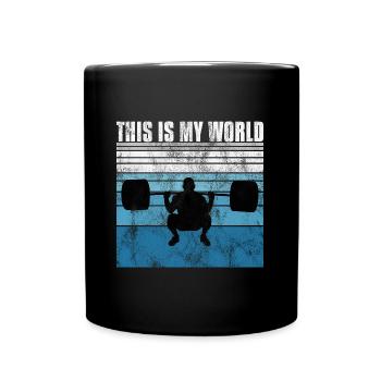 This is my world Bodybuilding Bodybuilder GYM - Full Colour Mug - black - Front