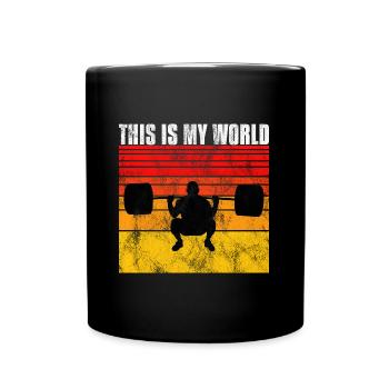 This is my world Bodybuilding Bodybuilder GYM - Full Colour Mug - black - Front