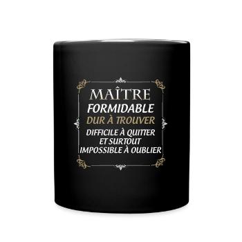 Maitre d'école Formidable Cadeau Instituteur - Mug uni - noir - Devant