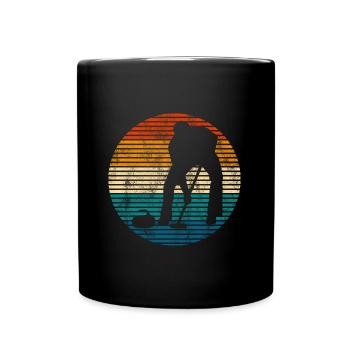 Curling sur glace Curling Retro Cadeau - Mug uni - noir - Devant