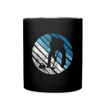 Curling sur glace Curling Retro Cadeau - Mug uni - noir - Devant