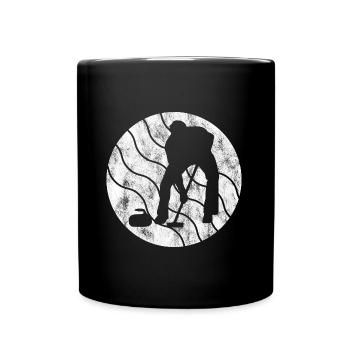 Curling sur glace Curling Retro Cadeau - Mug uni - noir - Devant