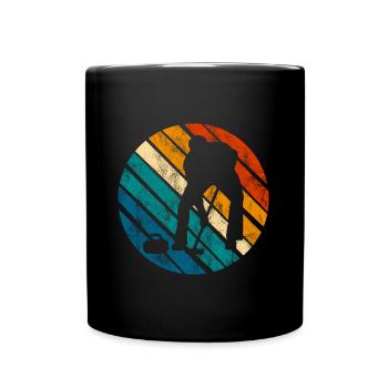 Curling sur glace Curling Retro Cadeau - Mug uni - noir - Devant