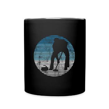 Curling sur glace Curling Retro Cadeau - Mug uni - noir - Devant