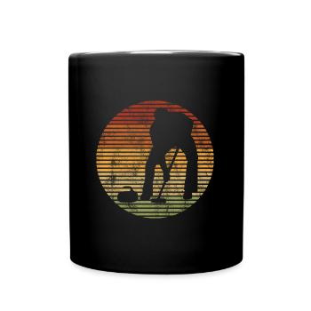 Curling sur glace Curling Retro Cadeau - Mug uni - noir - Devant