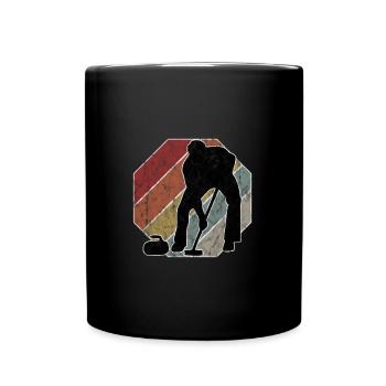 Curling sur glace Curling Retro Cadeau - Mug uni - noir - Devant