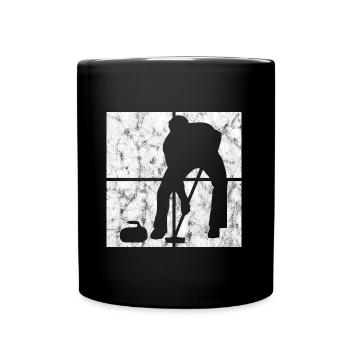 Curling sur glace Curling Retro Cadeau - Mug uni - noir - Devant
