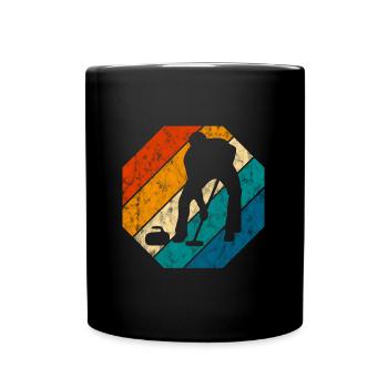 Curling sur glace Curling Retro Cadeau - Mug uni - noir - Devant