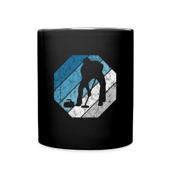 Curling sur glace Curling Retro Cadeau - Mug uni - noir - Devant