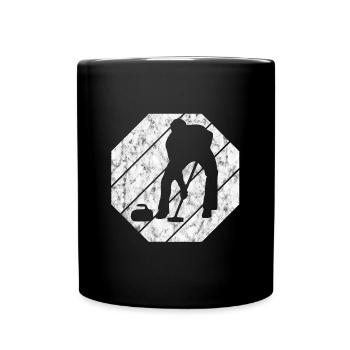 Curling sur glace Curling Retro Cadeau - Mug uni - noir - Devant