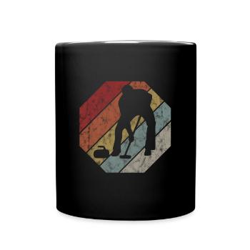 Curling sur glace Curling Retro Cadeau - Mug uni - noir - Devant