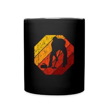 Curling sur glace Curling Retro Cadeau - Mug uni - noir - Devant