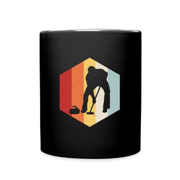 Curling sur glace Curling Retro Cadeau - Mug uni - noir - Devant