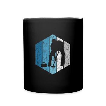 Curling sur glace Curling Retro Cadeau - Mug uni - noir - Devant