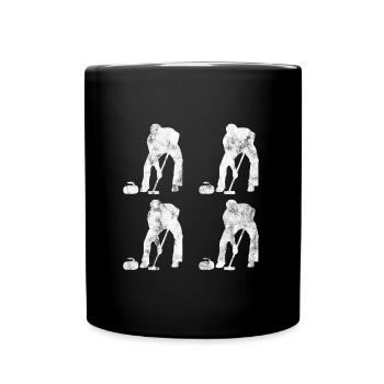 Curling sur glace Curling Retro Cadeau - Mug uni - noir - Devant