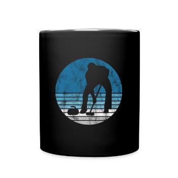 Curling sur glace Curling Retro Cadeau - Mug uni - noir - Devant