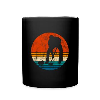 Curling sur glace Curling Retro Cadeau - Mug uni - noir - Devant
