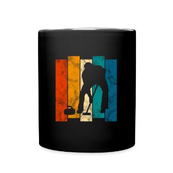Curling sur glace Curling Retro Cadeau - Mug uni - noir - Devant