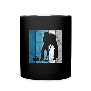 Curling sur glace Curling Retro Cadeau - Mug uni - noir - Devant