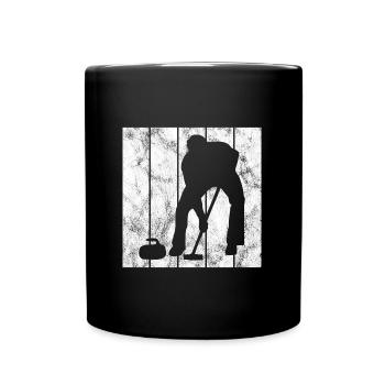 Curling sur glace Curling Retro Cadeau - Mug uni - noir - Devant