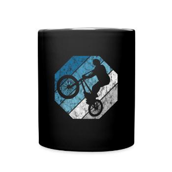 BMX Bike Bike Retro Gift Bicycle Motocross - Full Colour Mug - black - Front