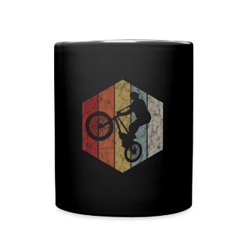 BMX Bike Bike Retro Gift Bicycle Motocross - Full Colour Mug - black - Front