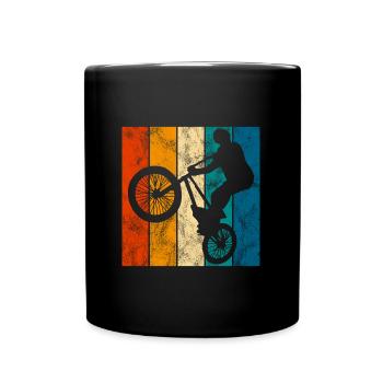 BMX Bike Bike Retro Gift Bicycle Motocross - Full Colour Mug - black - Front