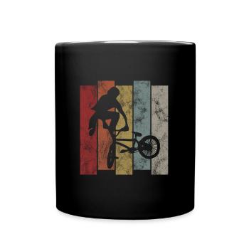 BMX Bike Bike Retro Gift Bicycle Motocross - Full Colour Mug - black - Front