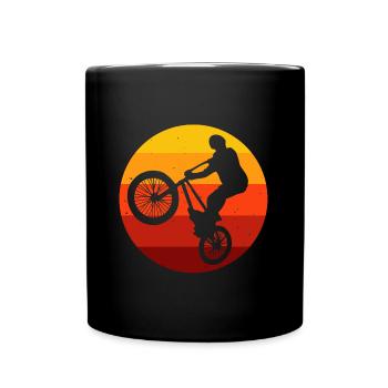 BMX Bike Bike Retro Gift Bicycle Motocross - Full Colour Mug - black - Front