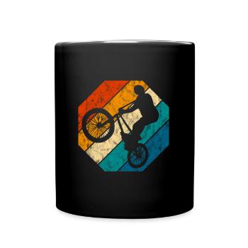BMX Bike Bike Retro Gift Bicycle Motocross - Full Colour Mug - black - Front