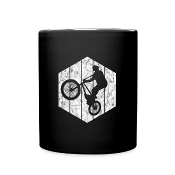 BMX Bike Bike Retro Gift Bicycle Motocross - Full Colour Mug - black - Front