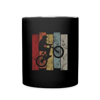BMX Bike Bike Retro Gift Bicycle Motocross - Full Colour Mug - black - Front