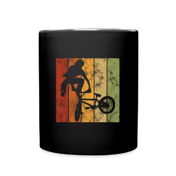 BMX Bike Bike Retro Gift Bicycle Motocross - Full Colour Mug - black - Front