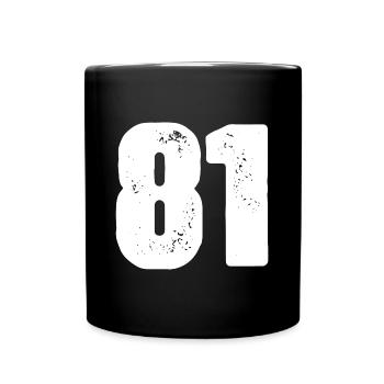 81 Number jersey - Full Colour Mug - black - Front