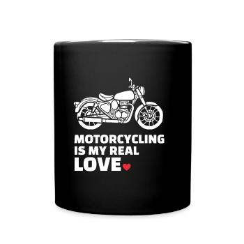 J’adore la moto - Mug uni - noir - Devant