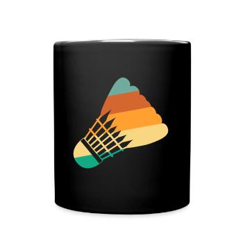 Shuttlecock, joueur de badminton, Retro Sports - Mug uni - noir - Devant