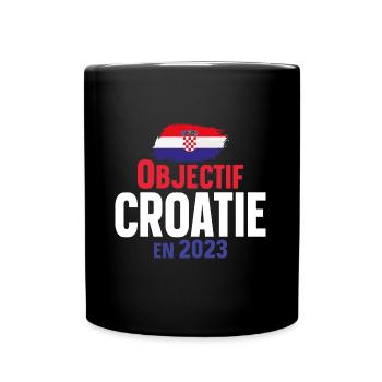 Croatie 2023 Croate Europe Cadeau Pays Humour - Mug uni - noir - Devant
