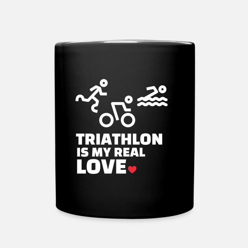 Ich Liebe Triathlon - Tasse einfarbig - Schwarz