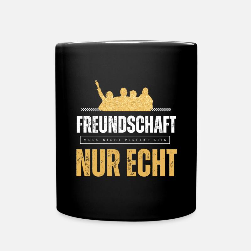Beste Freunde FREUND Kumpel Kumpels - Tasse einfarbig - Schwarz