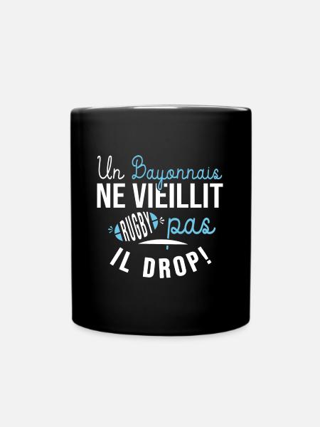 Ruby bayonne anniversaire supporter bayonnais - Mug uni - noir