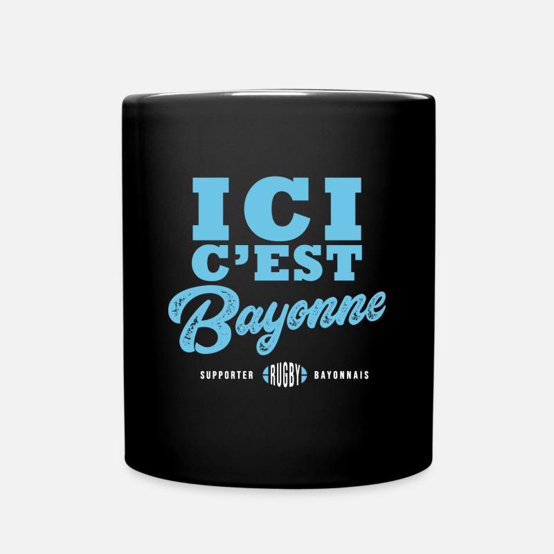 Rugby Supporter Rugby Bayonne Bayonnais - Mug uni - noir