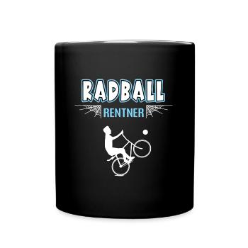Radball Rentner Radballer Ruhestand Radsport Sport - Tasse einfarbig - Schwarz - Vorne
